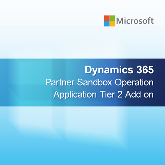 Dynamics 365 Partner Sandbox Operation Application Tier 2 Dodatek