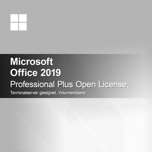 Microsoft Office 2019 Professional Plus Open License, Terminalserver geeignet, Volumenlizenz