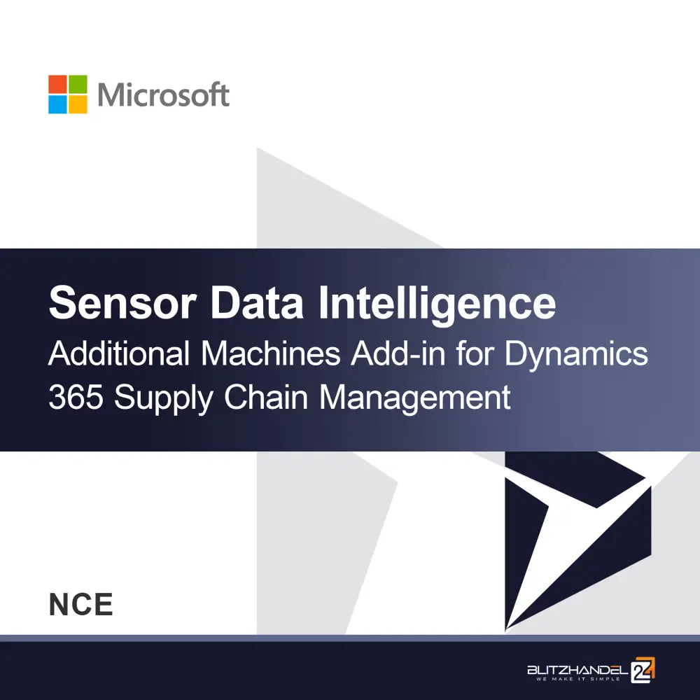 Dodatni modul za inteligenco podatkov senzorjev za Dynamics 365 Supply Chain Management (NCE)