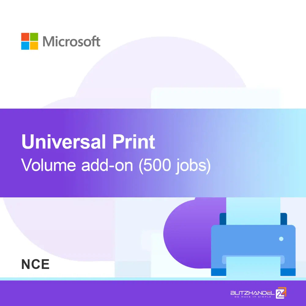 Dodatna količina Universal Print (500 opravil) (NCE)